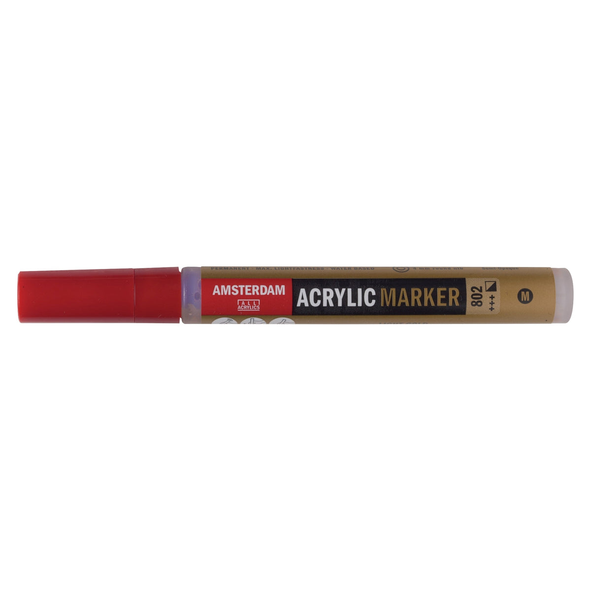 Amsterdam Acrylic Marker 802 Light Gold - Medium 4mm Round Nib - theartshop.com.au