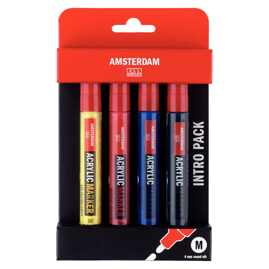 Amsterdam Acrylic Marker Intro Pack - 4 Colours - theartshop.com.au