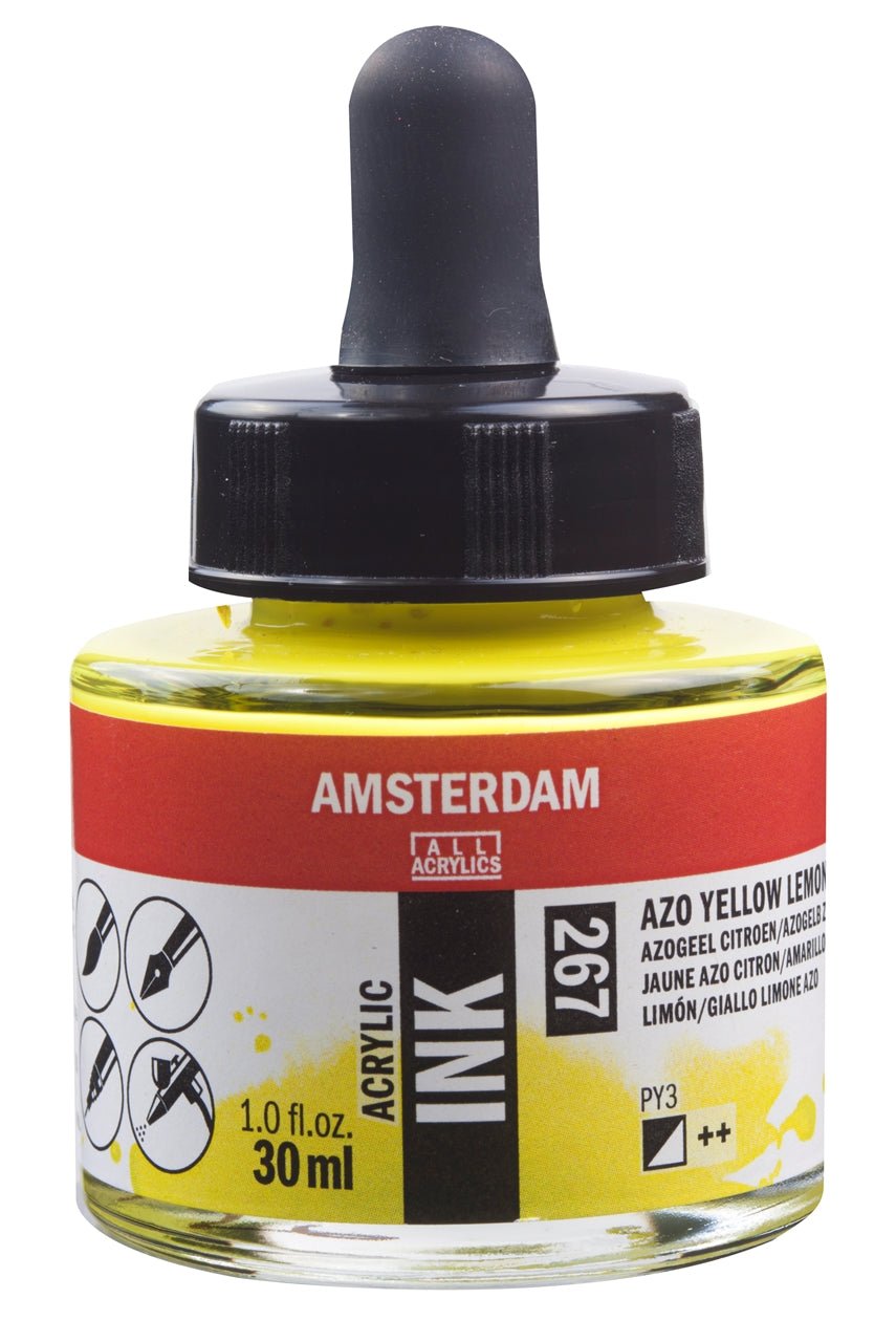 Amsterdam Ink 30ml 267 Azo Yellow Lemon - theartshop.com.au