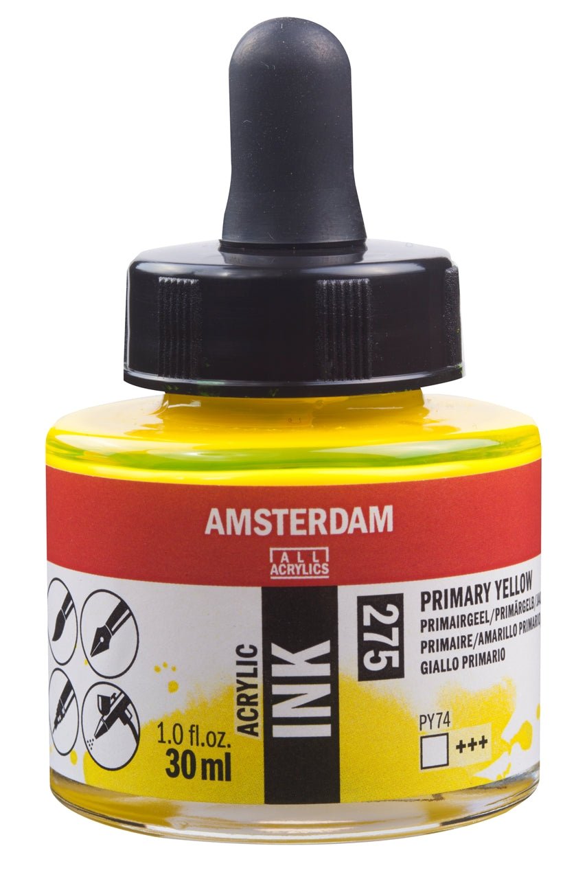 Amsterdam Ink 30ml 275 Primary Yellow - theartshop.com.au