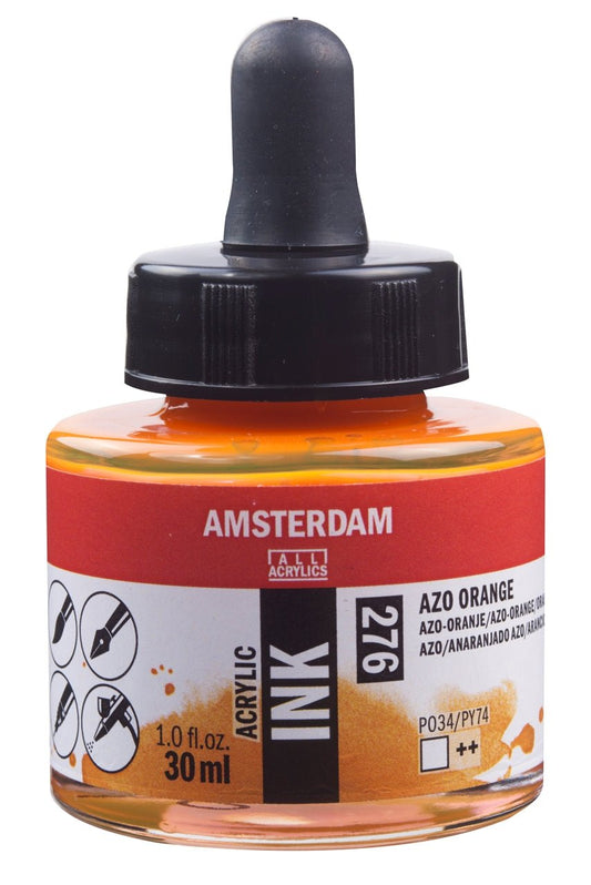 Amsterdam Ink 30ml 276 Azo Orange - theartshop.com.au