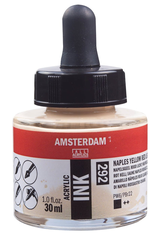 Amsterdam Ink 30ml 292 Naples Yellow Red Light - theartshop.com.au