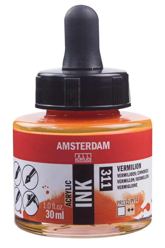 Amsterdam Ink 30ml 311 Vermilion - theartshop.com.au