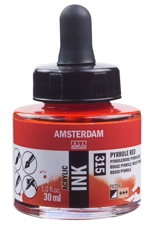 Amsterdam Ink 30ml 315 Pyrrole Red - theartshop.com.au