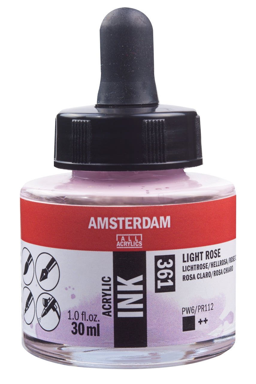 Amsterdam Ink 30ml 361 Light Rose - theartshop.com.au
