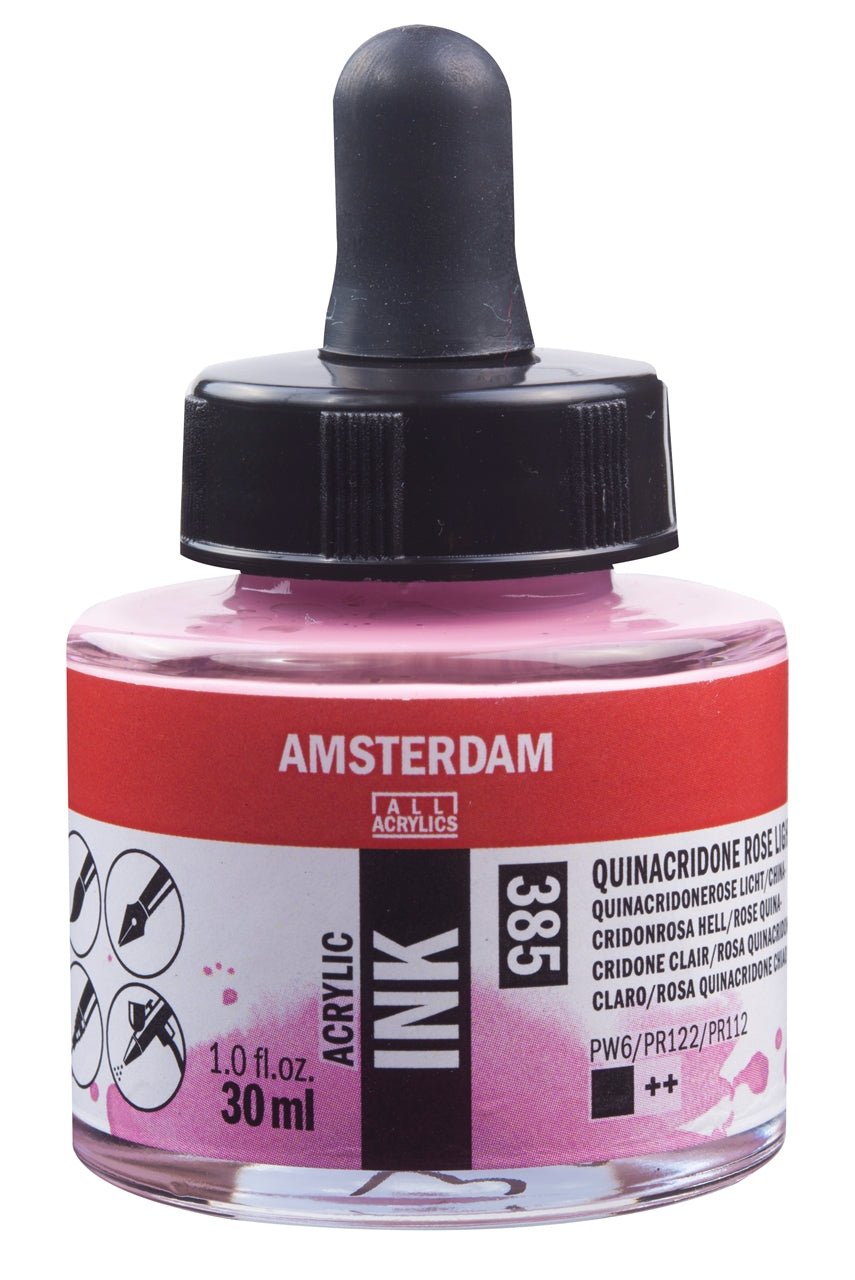 Amsterdam Ink 30ml 385 Quinacridone Rose Light - theartshop.com.au