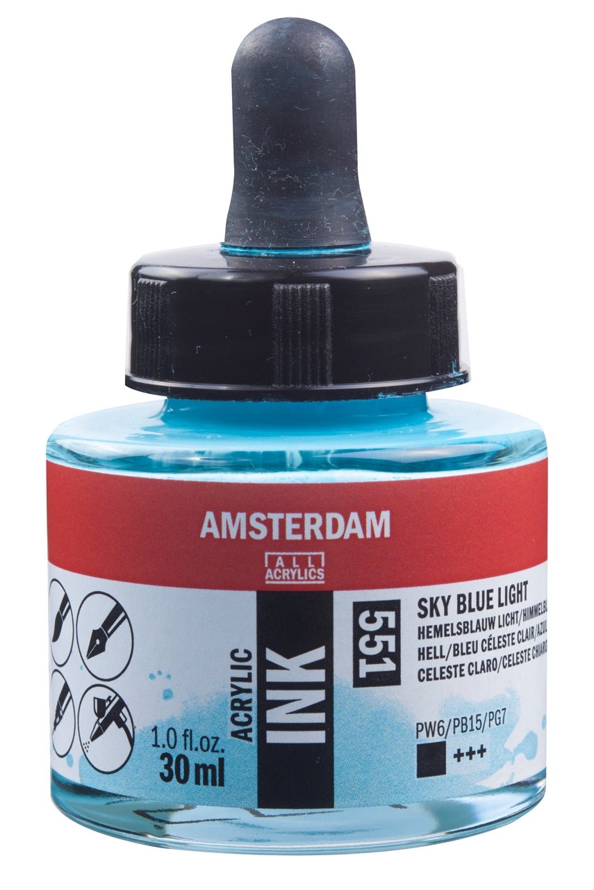 Amsterdam Ink 30ml 551 Sky Blue Light - theartshop.com.au