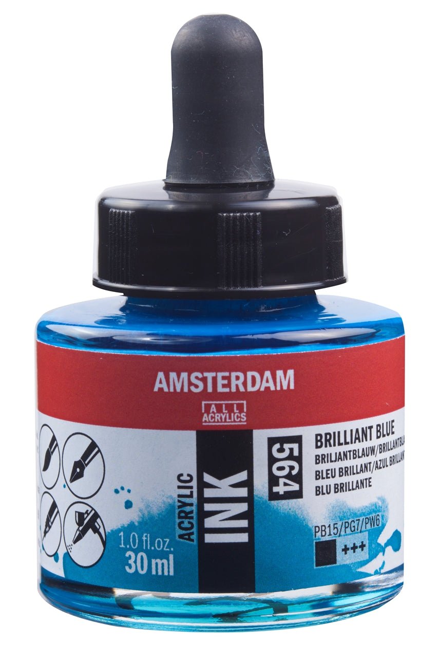 Amsterdam Ink 30ml 564 Brilliant Blue - theartshop.com.au