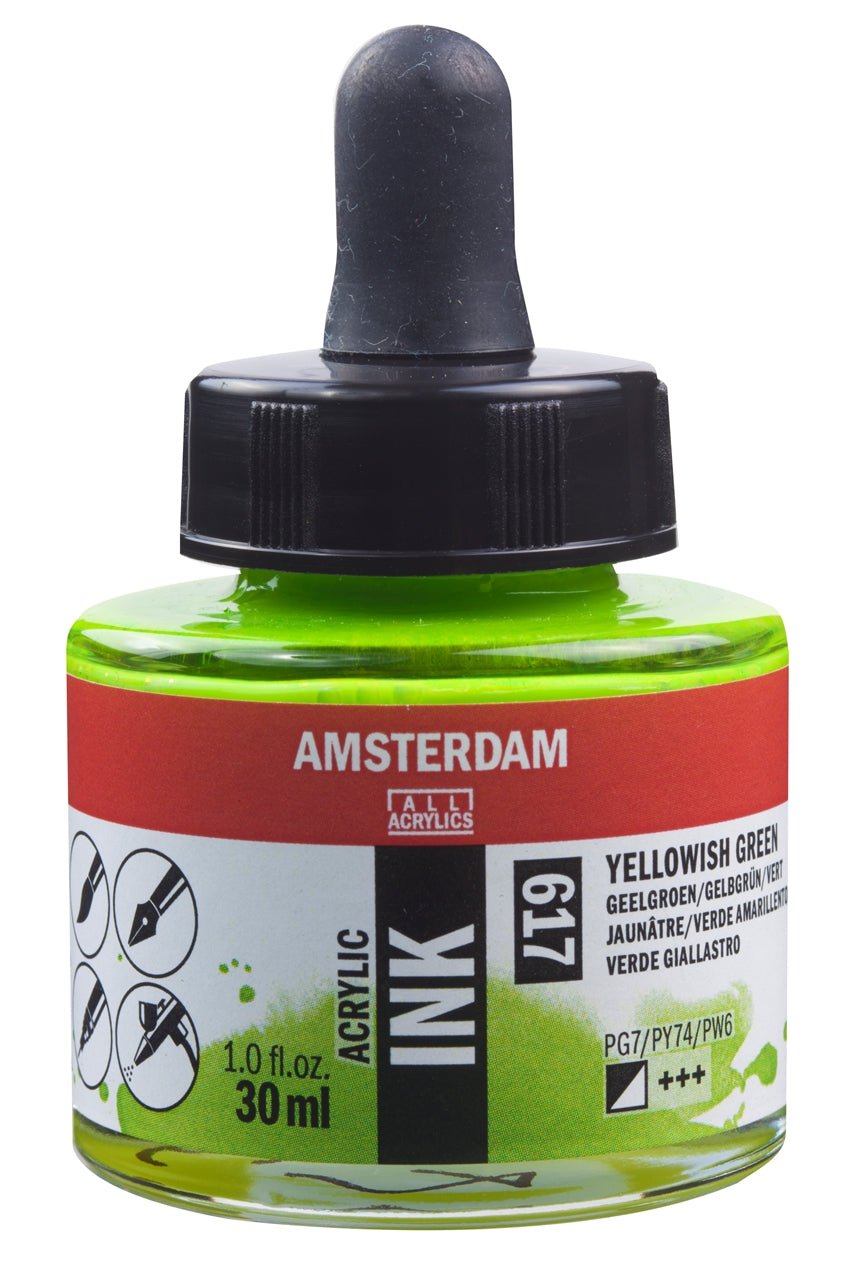 Amsterdam Ink 30ml 617 Yellowish Green - theartshop.com.au