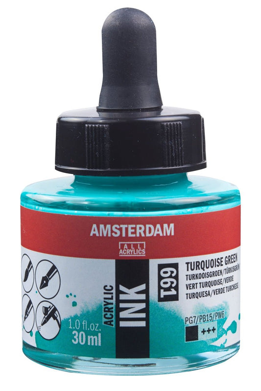 Amsterdam Ink 30ml 661 Turquoise Green - theartshop.com.au