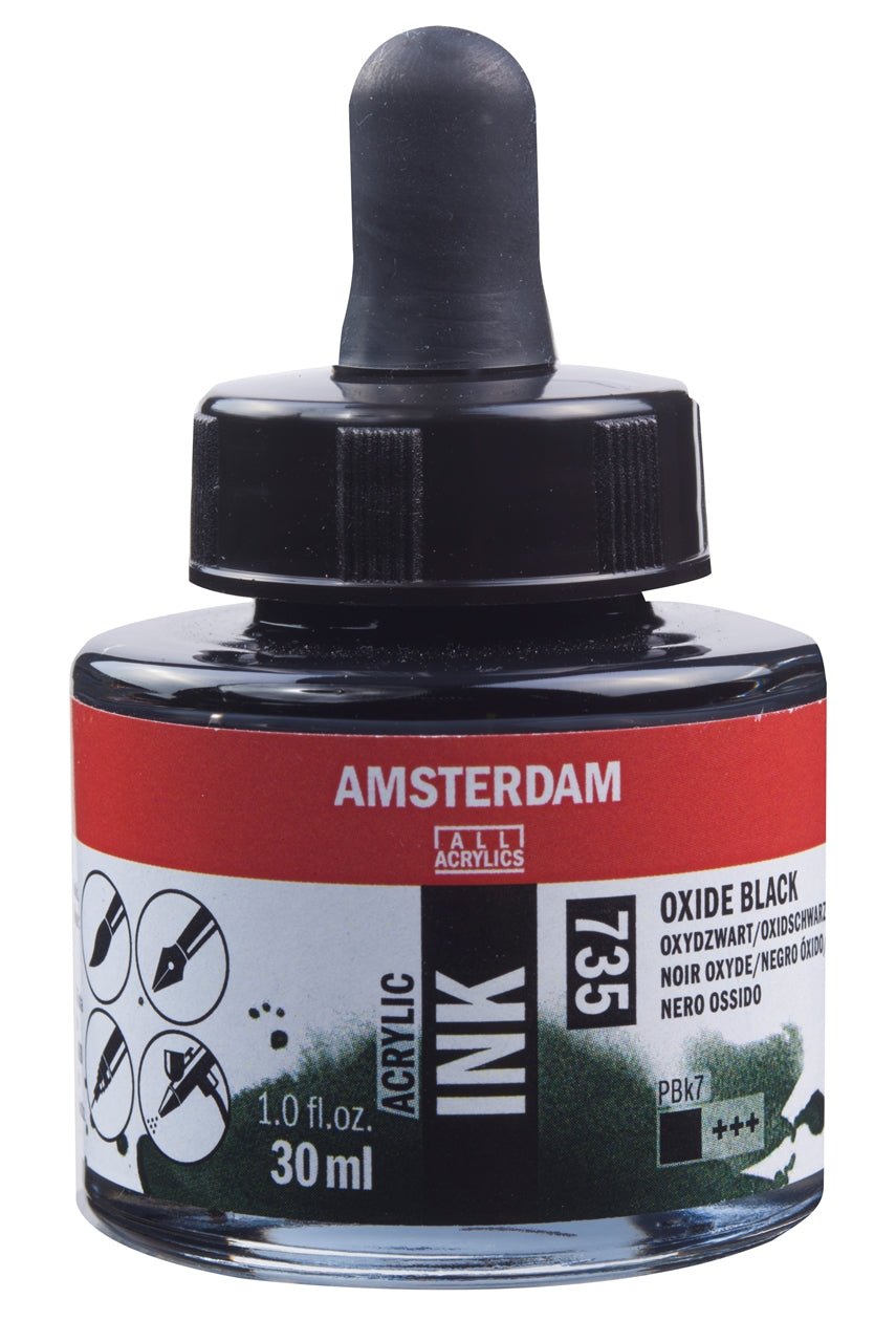 Amsterdam Ink 30ml 735 Oxide Black - theartshop.com.au