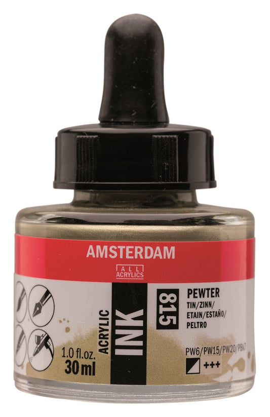 Amsterdam Ink 30ml 815 Pewter - theartshop.com.au