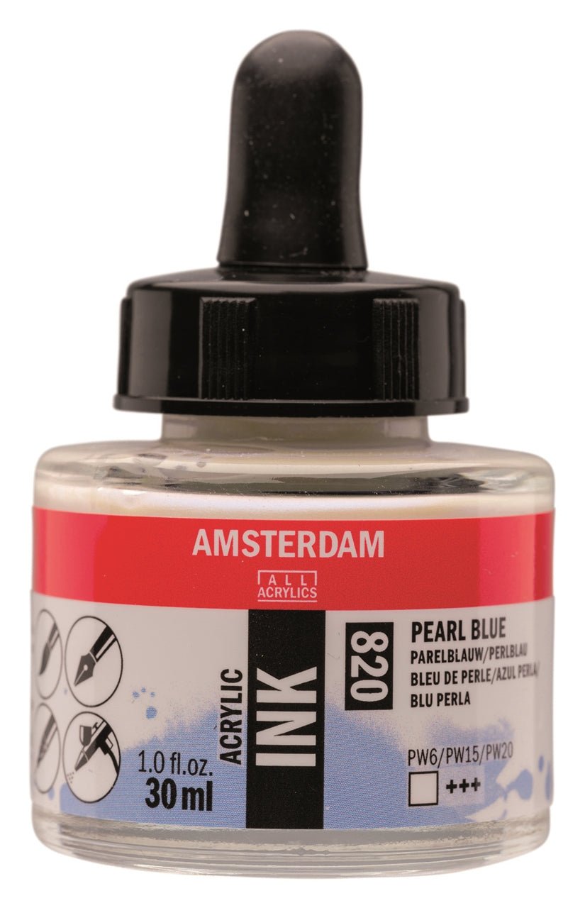 Amsterdam Ink 30ml 820 Pearl Blue - theartshop.com.au