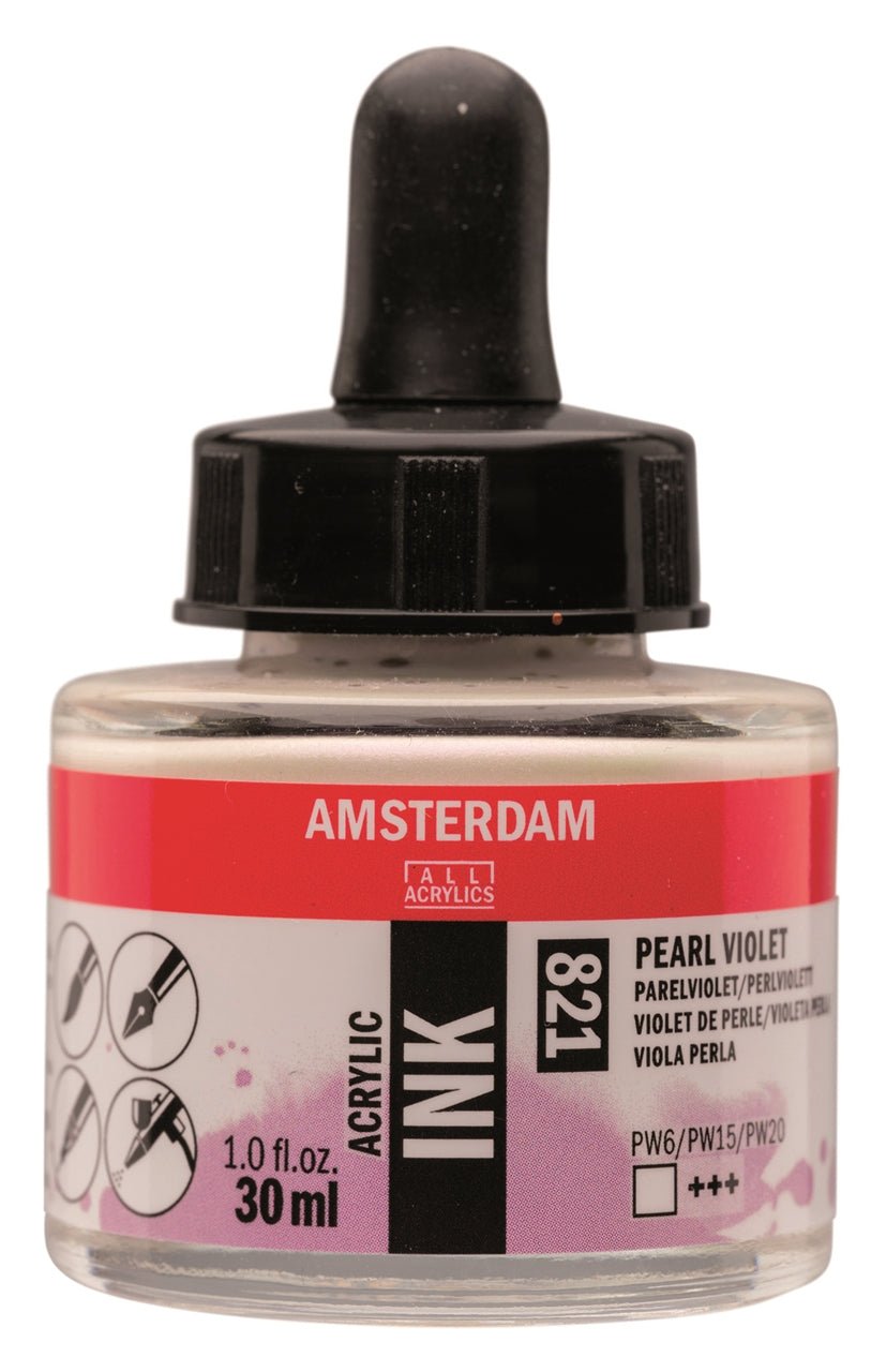 Amsterdam Ink 30ml 821 Pearl Violet - theartshop.com.au