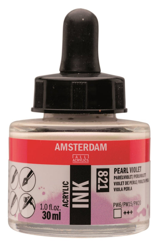 Amsterdam Ink 30ml 821 Pearl Violet - theartshop.com.au