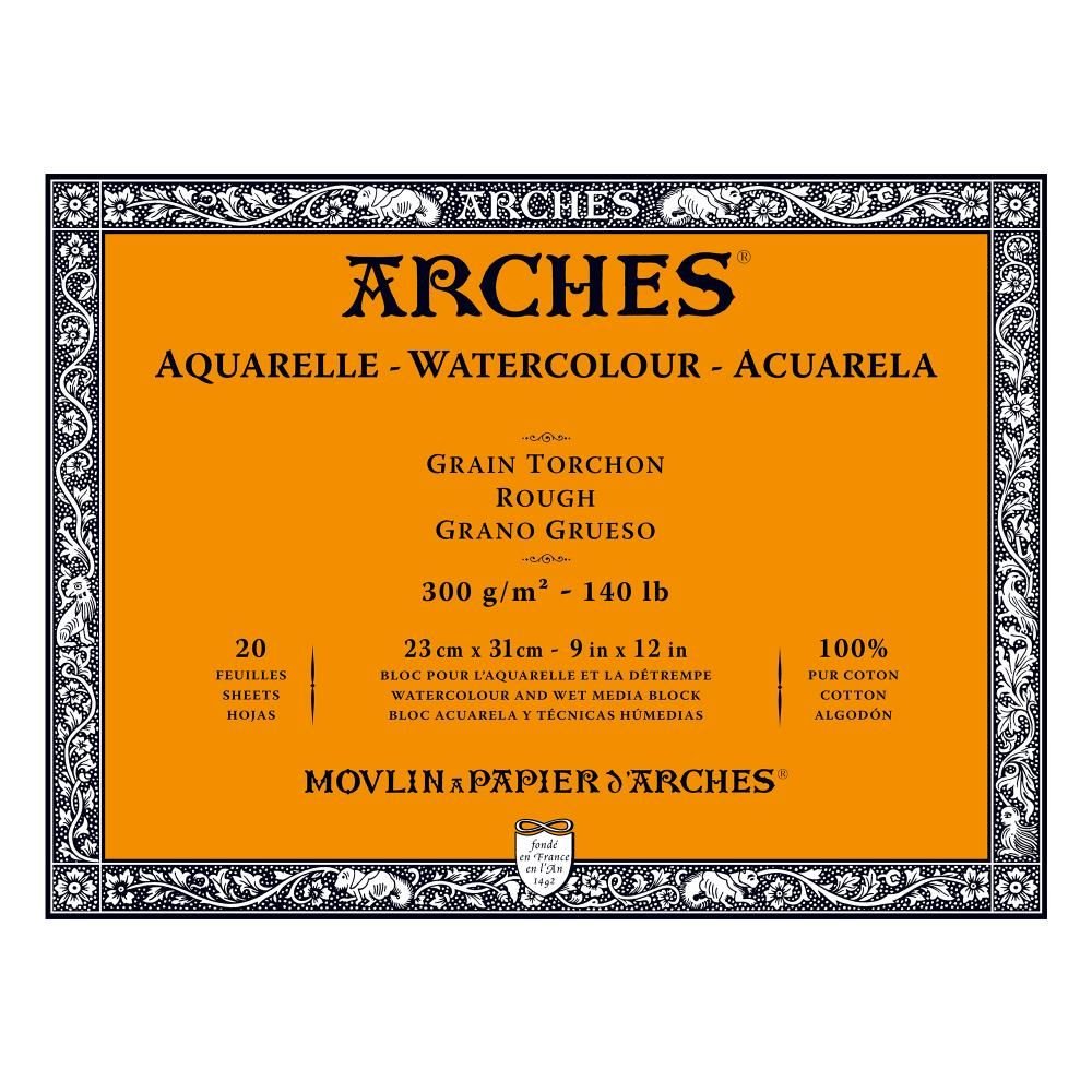 Arches Watercolour Blocks Rough 20 Sheets 230 x 310mm 300gsm - theartshop.com.au