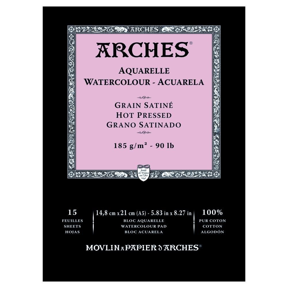 Arches Watercolour Pad HP, 15 Sheets A5 185gsm - theartshop.com.au