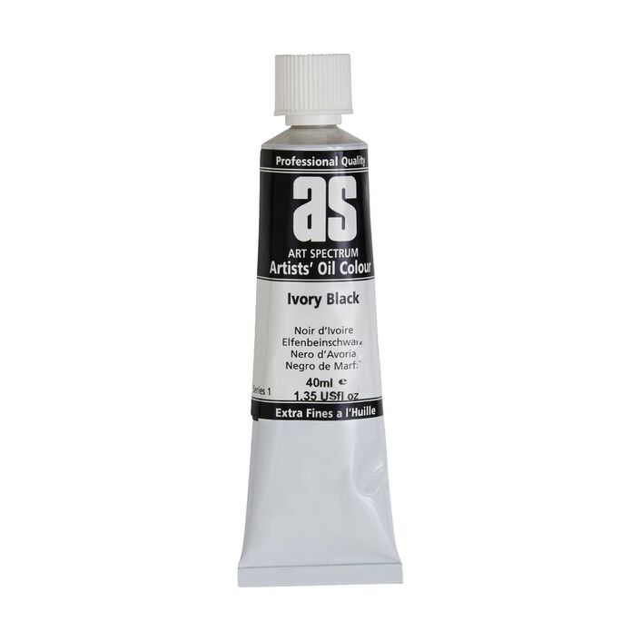 Art Spectrum Oil 40ml Series 1 Ivory Black - theartshop.com.au