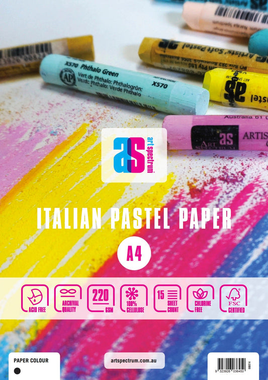 Art Spectrum Pastel Pad 220gsm A4 - Black - theartshop.com.au