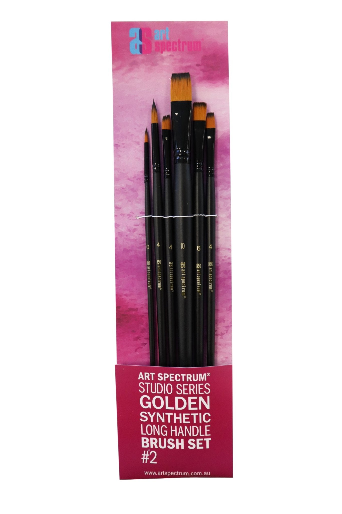 Art Spectrum Studio Series Golden Taklon Synthetic Long Handle Brush Set #2 - theartshop.com.au