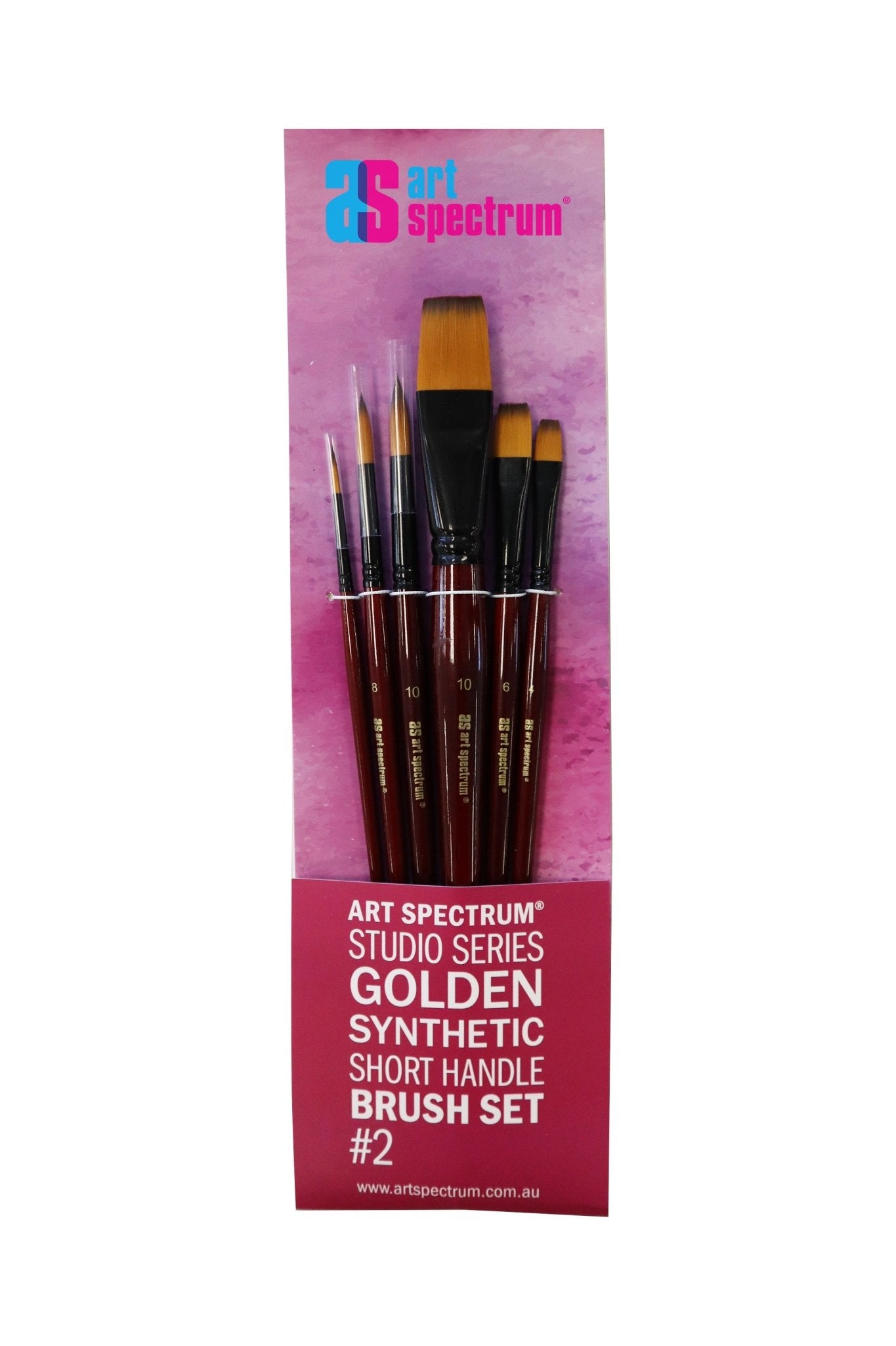 Art Spectrum Studio Series Golden Taklon Synthetic Short Handle Brush Set #2 - theartshop.com.au