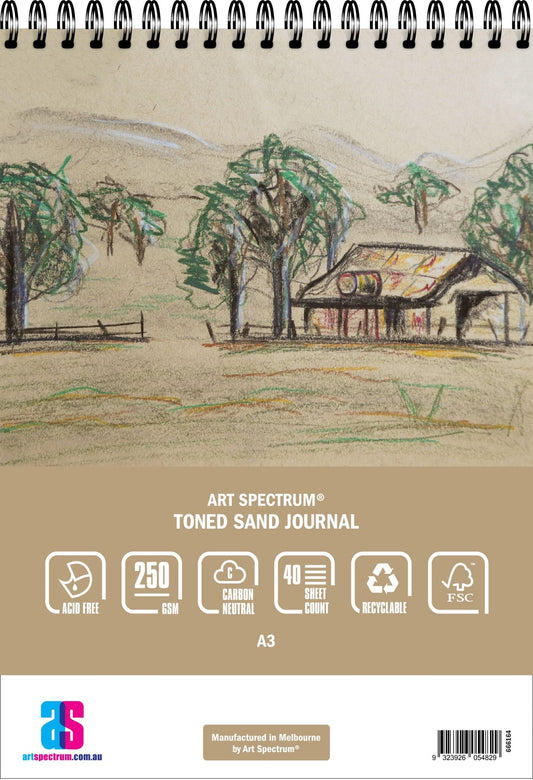Art Spectrum Toned Journal 40 Sheet 250gsm A3 Sand - theartshop.com.au