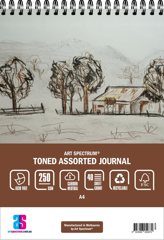 Art Spectrum Toned Journal 40 Sheet 250gsm A4 Assorted - theartshop.com.au