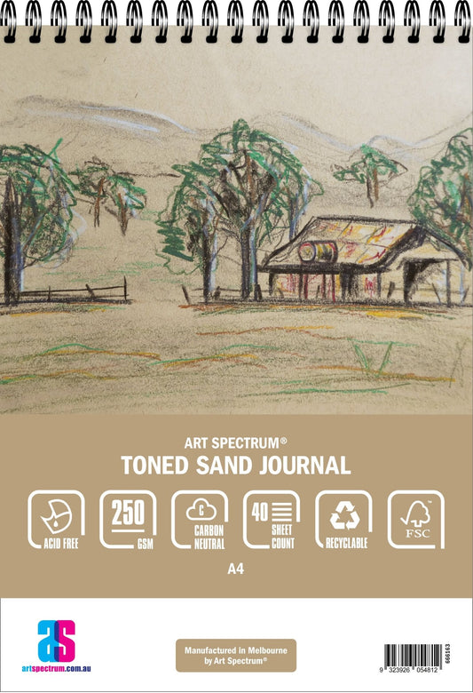 Art Spectrum Toned Journal 40 Sheet 250gsm A4 Sand - theartshop.com.au