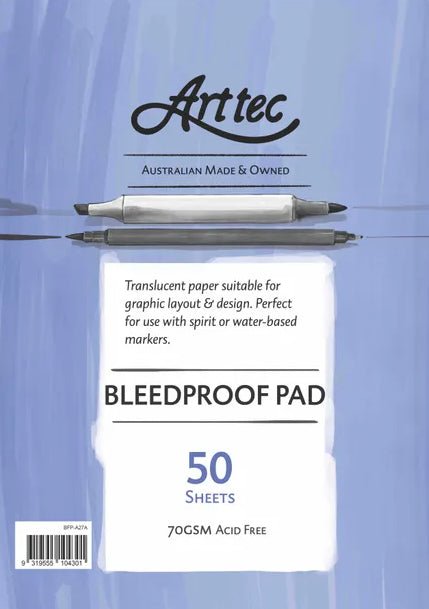 Arttec Bleedproof Pad 70gsm A2 - theartshop.com.au