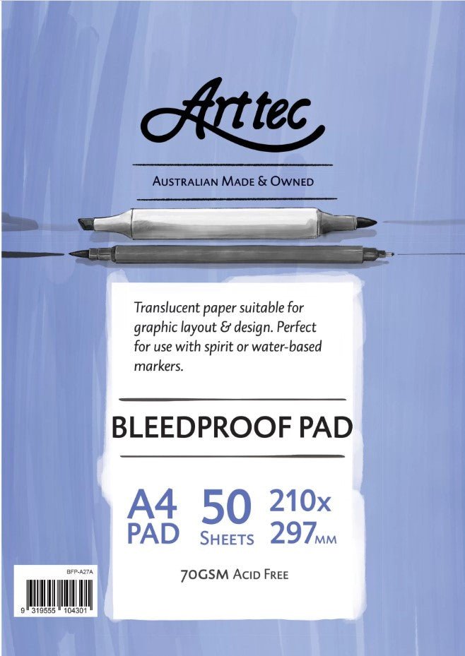 Arttec Bleedproof Pad 70gsm A4 – theartshop.com.au