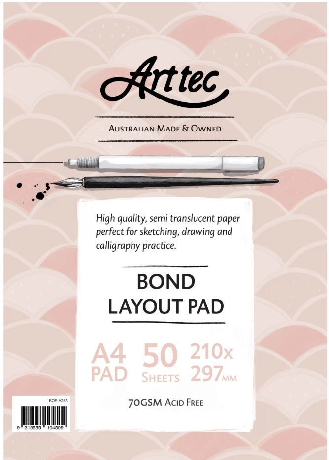 Arttec Bond Layout Pad 70gsm A4 - theartshop.com.au