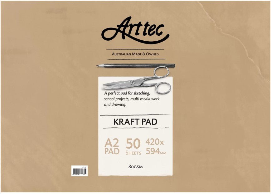 Arttec Kraft Paper Pad 80gsm A2 - theartshop.com.au
