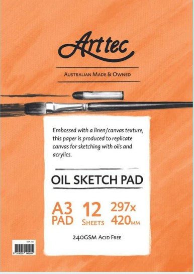 Arttec Oil Sketch Pad 240gsm A3 - theartshop.com.au