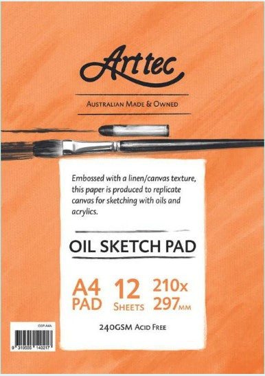 Arttec Oil Sketch Pad 240gsm A4 - theartshop.com.au