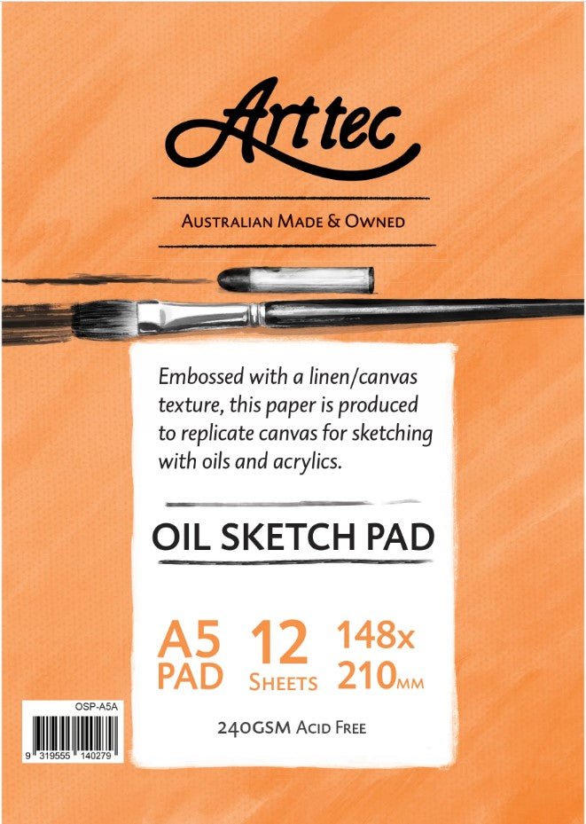 Arttec Oil Sketch Pad 240gsm A5 - theartshop.com.au