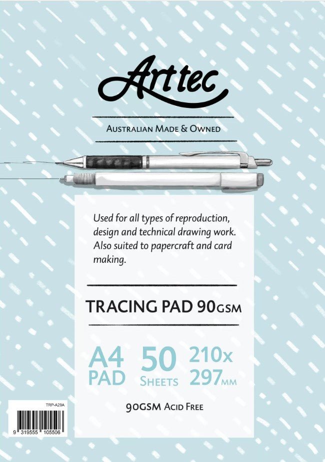 Arttec Tracing Pad 90gsm A4 - theartshop.com.au