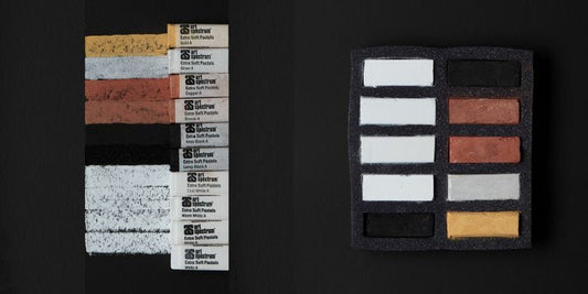 AS Extra Soft Square Pastel Set 10 Blacks, Whites & Metallics - theartshop.com.au