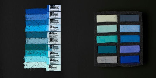 AS Extra Soft Square Pastel Set 10 Turquoise & Blues - theartshop.com.au