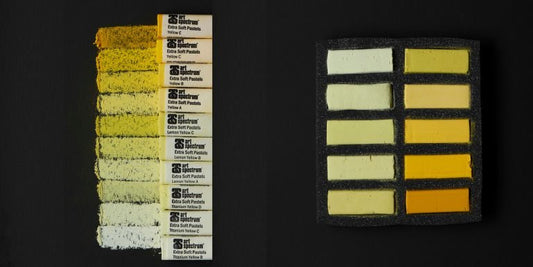 AS Extra Soft Square Pastel Set 10 Yellows - theartshop.com.au