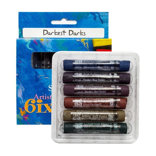 AS Six Pack Pastel Set - Darkest Darks - theartshop.com.au