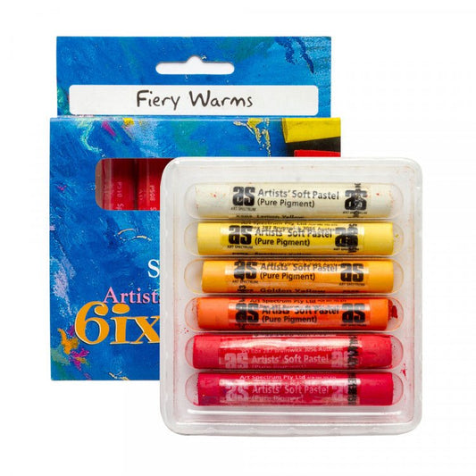 AS Six Pack Pastel Set - Fiery Warms - theartshop.com.au