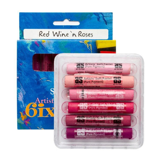 AS Six Pack Pastel Set - Red Wine 'N' Roses - theartshop.com.au