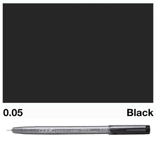 Black Copic Multi Liners 0.05mm - theartshop.com.au