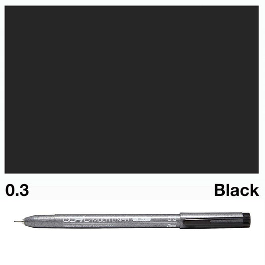 Black Copic Multi Liners 0.3mm - theartshop.com.au