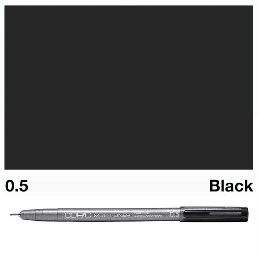 Black Copic Multi Liners 0.5mm - theartshop.com.au