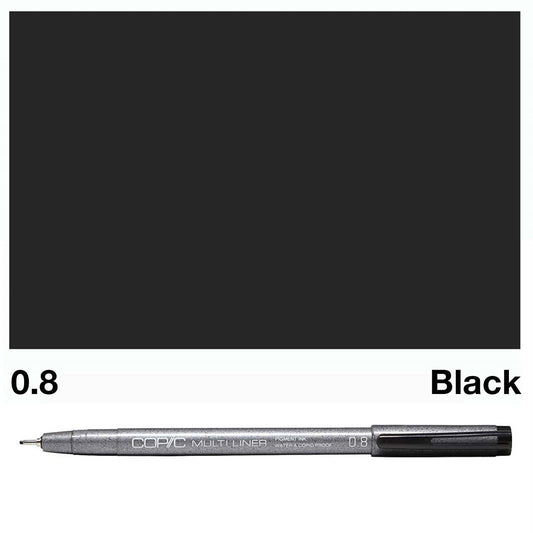 Black Copic Multi Liners 0.8mm - theartshop.com.au