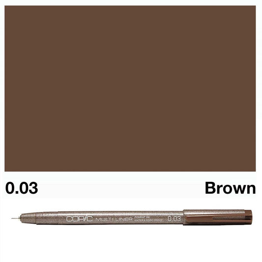 Brown Copic Multi Liners 0.03mm - theartshop.com.au