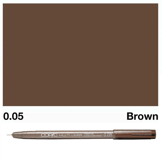 Brown Copic Multi Liners 0.05mm - theartshop.com.au