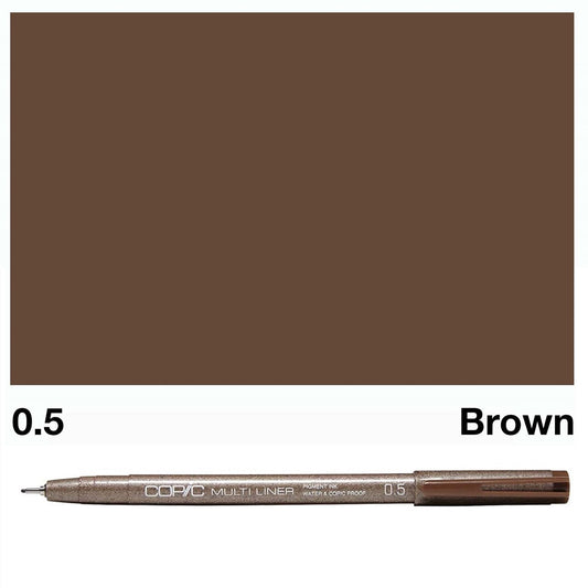 Brown Copic Multi Liners 0.5mm - theartshop.com.au