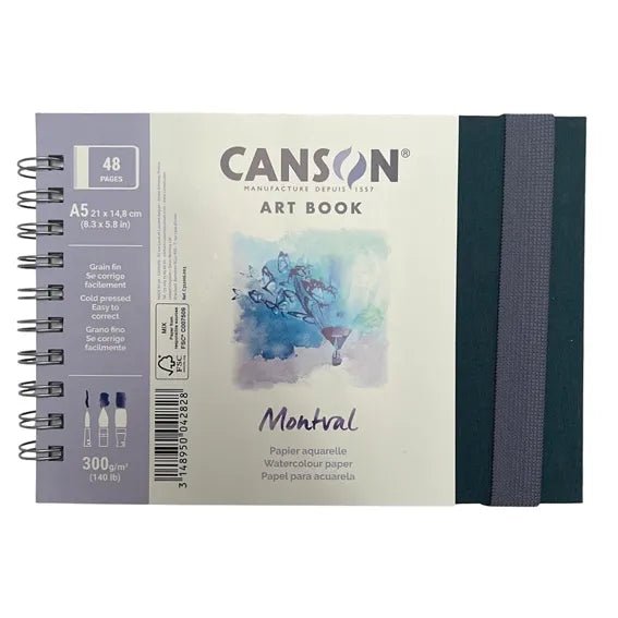 Canson Art Book Montval A5 Landscape 300gsm Cold Pressed - theartshop.com.au